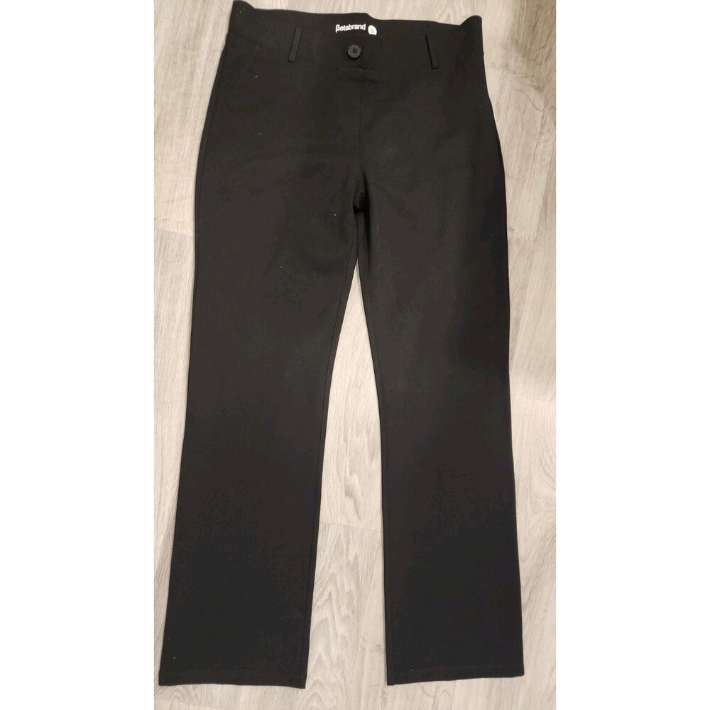 Betabrand Women’s 1XL Bootcut Black 2 Pocket Dress Yoga Pants Stretchy NWOT DPYP
